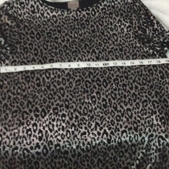 Silver and Black Leopard Print Tunic (M) - Picture 3 of 11